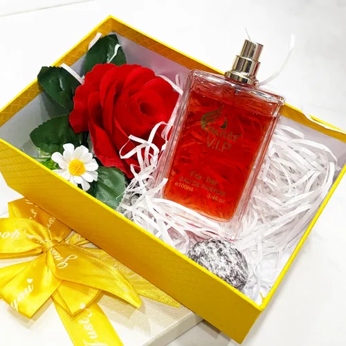 Phân phối set Hộp Quà Tặng Chữ Nhật Lớn Nước Hoa Nữ Charme Vip 100ml - Hộp Hoa Rơm Nhiều Màu