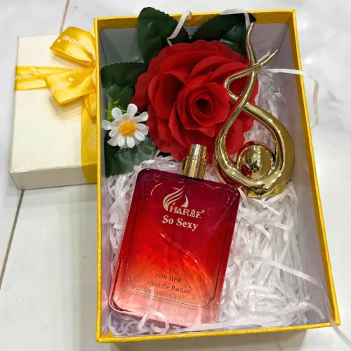 Set Hộp Quà Tặng Nước Hoa Charme So Sexy Mùi Nữ Bản Mới 100ml - Hộp Lớn Hoa Rơm Nhiều Màu