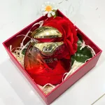 Set Hộp Quà Tặng Nước Hoa Nữ Charme Kiss 100ml - Hộp Hoa Rơm Nhiều Màu