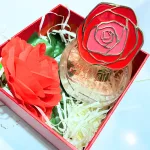 Set Hộp Quà Tặng Nước Hoa Nữ Charme Rose Girl 100ml - Hộp Hoa Rơm Nhiều Màu