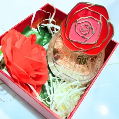 Set Hộp Quà Tặng Nước Hoa Nữ Charme Rose Girl 100ml - Hộp Hoa Rơm Nhiều Màu
