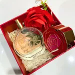 Set Hộp Quà Tặng Nước Hoa Nữ Charme Rose Girl 100ml - Hộp Hoa Rơm Nhiều Màu