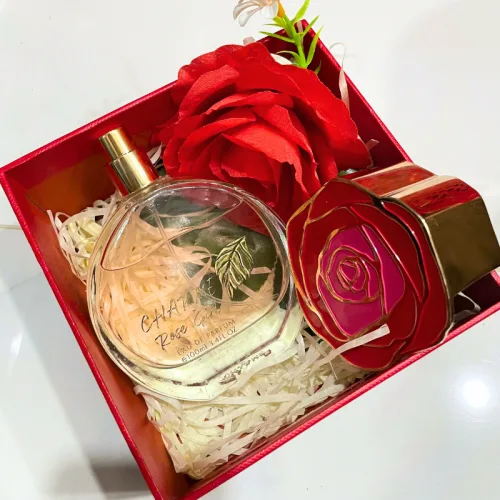 Set Hộp Quà Tặng Nước Hoa Nữ Charme Rose Girl 100ml - Hộp Hoa Rơm Nhiều Màu