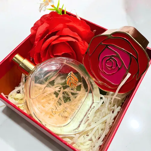Set Hộp Quà Tặng Nước Hoa Nữ Charme Rose Girl 100ml - Hộp Hoa Rơm Nhiều Màu