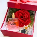 Set Hộp Quà Tặng Nước Hoa Nữ Kat Kev Parfume Coco Hồng 50ml