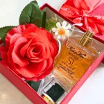 Set Hộp Quà Tặng Nước Hoa Nữ Kat Kev Parfume Sì Yellow 50ml - Hộp Hoa Rơm Nhiều Màu