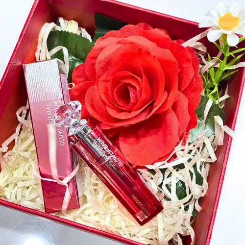 Hình ảnh Set Hộp Quà Tặng Son Dưỡng Ẩm Môi Hàn Quốc Embisu Natural Glow Lip Balm - Hộp Hoa Rơm Nhiều Màu trong bộ sưu tập son embisu
