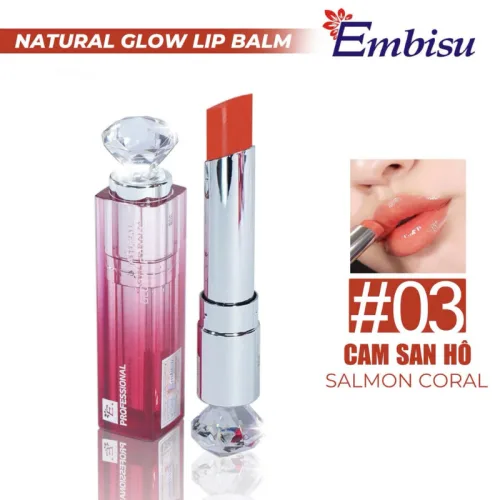 Phân phối set Hộp Quà Tặng Son Dưỡng Ẩm Môi Hàn Quốc Embisu Natural Glow Lip Balm - Hộp Hoa Rơm Nhiều Màu