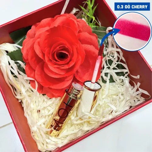 Bảng giá sỉ set Hộp Quà Tặng Son Môi Love M.O.I Màu Vàng - Son Moi 3 Màu - Hộp Hoa Rơm Nhiều Màu