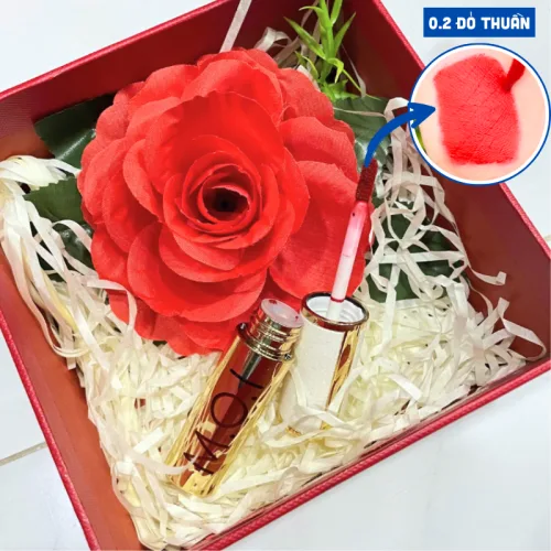 Bảng giá sỉ set Hộp Quà Tặng Son Môi Love M.O.I Màu Vàng - Son Moi 3 Màu - Hộp Hoa Rơm Nhiều Màu