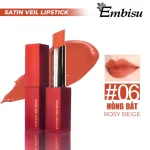 Set Hộp Quà Tặng Son Môi Sáp Lì Hàn Quốc Embisu Satin Veil Lipstick - 6 Màu