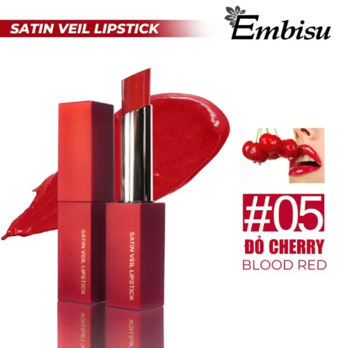 Set Hộp Quà Tặng Son Môi Sáp Lì Hàn Quốc Embisu Satin Veil Lipstick - 6 Màu