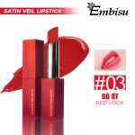 Set Hộp Quà Tặng Son Môi Sáp Lì Hàn Quốc Embisu Satin Veil Lipstick - 6 Màu