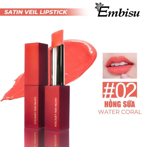 Set Hộp Quà Tặng Son Môi Sáp Lì Hàn Quốc Embisu Satin Veil Lipstick - 6 Màu