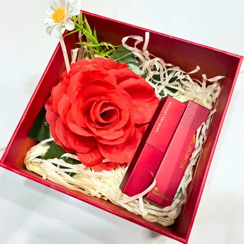 Set Hộp Quà Tặng Son Môi Sáp Lì Hàn Quốc Embisu Satin Veil Lipstick - 6 Màu