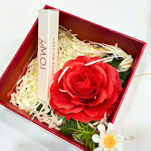 Set Hộp Quà Tặng Son Thỏi Cao Cấp Love MOI Phiên Bản Giới Hạn Có 6 Màu - Hộp Hoa Rơm Nhiều Màu