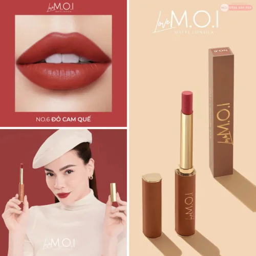 Set Hộp Quà Tặng Son Thỏi Cao Cấp Love MOI Phiên Bản Giới Hạn Có 6 Màu - Hộp Hoa Rơm Nhiều Màu