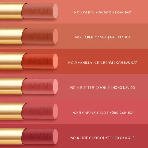 Set Hộp Quà Tặng Son Thỏi Cao Cấp Love MOI Phiên Bản Giới Hạn Có 6 Màu - Hộp Hoa Rơm Nhiều Màu