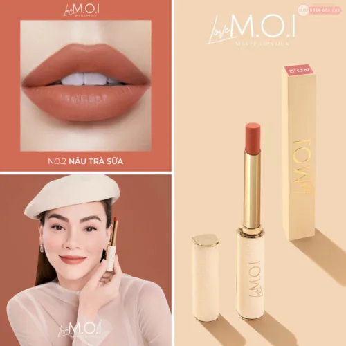 Set Hộp Quà Tặng Son Thỏi Cao Cấp Love MOI Phiên Bản Giới Hạn Có 6 Màu - Hộp Hoa Rơm Nhiều Màu