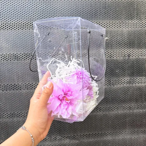 Set Phụ Kiện Giỏ Quà Tặng - Túi Hoa Đom Đóm 4 Hoa Xinh Xắn Có Nơ Nhiều Màu