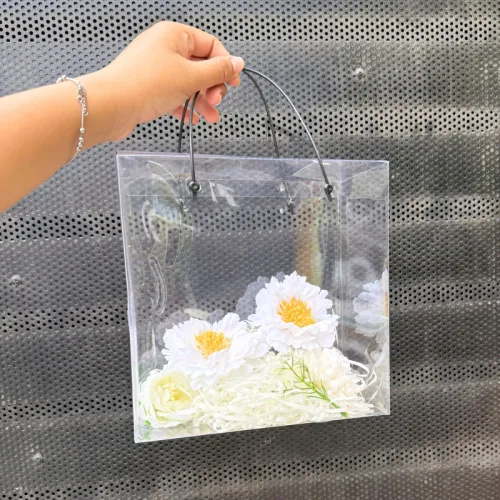 Set Phụ Kiện Giỏ Quà Tặng - Túi Hoa Đom Đóm 4 Hoa Xinh Xắn Có Nơ Nhiều Màu