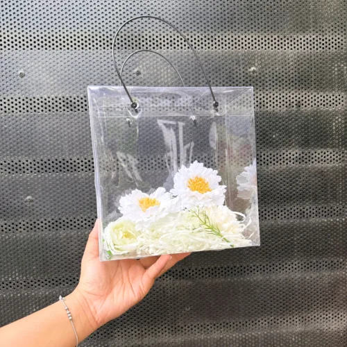Set Phụ Kiện Giỏ Quà Tặng - Túi Hoa Đom Đóm 4 Hoa Xinh Xắn Có Nơ Nhiều Màu