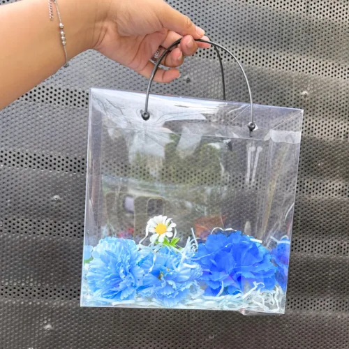 Set Phụ Kiện Giỏ Quà Tặng - Túi Hoa Đom Đóm 4 Hoa Xinh Xắn Có Nơ Nhiều Màu
