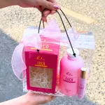 Set Phụ Kiện Giỏ Quà Tặng - Túi Trong Vuông Lót Giấy Rơm Thắt Nơ Xinh Xắn Nhiều Màu