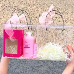 Set Phụ Kiện Giỏ Quà Tặng - Túi Trong Vuông Lót Giấy Rơm Thắt Nơ Xinh Xắn Nhiều Màu