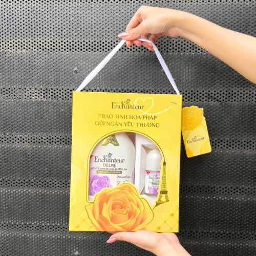 Set Enchanteur Deluxe Sensation Màu Tím – Hương Nước Hoa Pháp & Lăn Khử Mùi