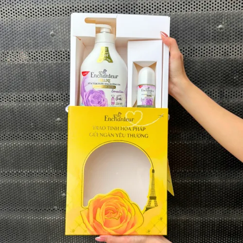 Set Enchanteur Deluxe Sensation Màu Tím – Hương Nước Hoa Pháp & Lăn Khử Mùi