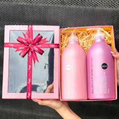 Set Quà Tặng Combo Dầu Gội Xả Kumano Yushi Salon Link Extra Không Silicon Nhật Bản 1000ml/Chai