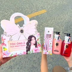 Set Quà Tặng Dầu Gội &amp; Dầu Xả MA CHÉRIE Hương Nước Hoa &amp; Lược Hàng Nhập Khẩu
