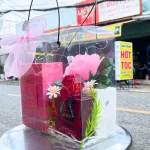 Set Quà Tặng Nước Hoa Nữ Charme Queen 100ml - Túi Trong Vuông Có Đèn Đom Đóm Lót Giấy Rơm Thắt Nơ Xinh Xắn Nhiều Màu