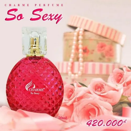 Set Quà Tặng Nước Hoa Nữ Charme So Sexy 50ml - Hộp Hoa Kim Tuyến Sang Trọng