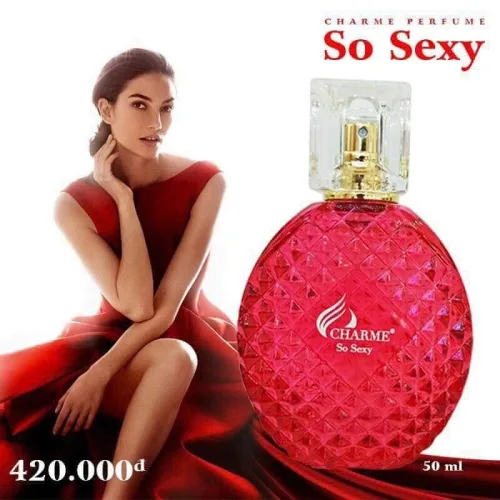 Set Quà Tặng Nước Hoa Nữ Charme So Sexy 50ml - Hộp Hoa Kim Tuyến Sang Trọng