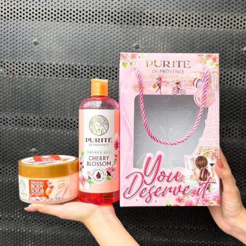 Hình ảnh Set Quà Tặng Purité De Prôvence Gồm Sữa Tắm & Tẩy Tế Bào Chết Body Hương Hoa Anh Đào trong bộ sưu tập purite