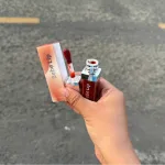 Set Quà Tặng Son Môi Bebe Lip Màu Đỏ Cam - Son Môi Kem Bóng Lì Bebe Lip Chính Hãng - Hộp Chữ Nhật Nhỏ Hoa Rơm Nhiều Màu