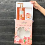 Set Enchanteur Naturelle Hoa Hồng: Sữa Tắm và Tẩy Tế Bào Chết Body Màu Cam