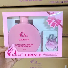 Set Quà Tặng Sữa Tắm Nước Hoa Charme Chance Hồng 250ml + Nước Hoa Charme Chance