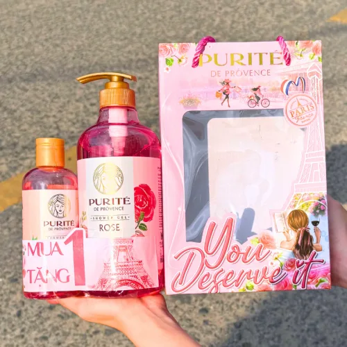 Set Quà Tặng Sữa Tắm Purité Hương Hoa Hồng Rose 850ml + Sữa Tắm Purité Hương Anh Đào Cherry Blossoms 250ml – một lựa chọn đáng tham khảo trong purite