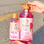 Bộ Purité sữa tắm Rose hoa hồng 850ml và Cherry Blossoms 250ml