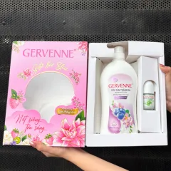 Set Quà Tặng Sữa Tắm Trắng Da Hương Nước Hoa Gervenne &amp; Lăn Khử Mùi Gervenne