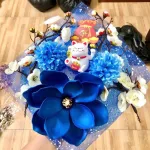 Phân phối set Phụ Kiện Trang Trí Hoa Mộc Lan Đào Cổ Tượng - Mẹt Tre Hoa Treo Tường - Phên Tre Trang Trí Tết