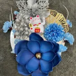 Set Phụ Kiện Trang Trí Hoa Mộc Lan - Mẹt Tre Hoa Treo Tường - Phên Tre Trang Trí Tết