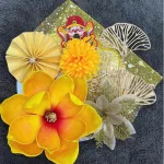 Set Phụ Kiện Trang Trí Hoa Mộc Lan - Mẹt Tre Hoa Treo Tường - Phên Tre Trang Trí Tết