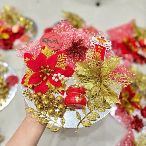 Set Tráp Nhỏ - Mẹt Hoa Trang Trí Tết