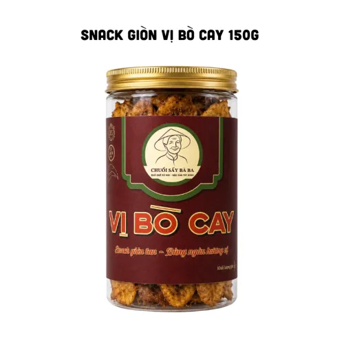 Snack Chuối Sấy Giòn Vị Bò Cay 150g