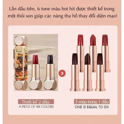 Son AGAG Hot Trend một thỏi 6 Màu