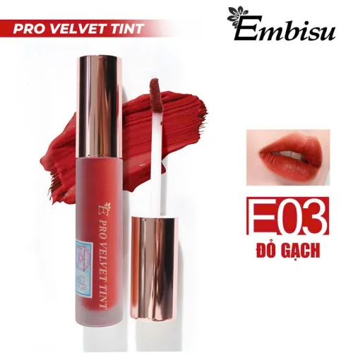 Son Môi Kem Nhung Lì Hàn Quốc Embisu Pro Vel Tint